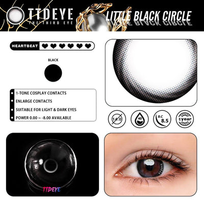 TTDeye Little Black Circle Colored Contact Lenses