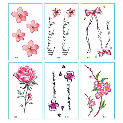 TTDeye Spring Blossoms 30 Piece Tattoo Stickers