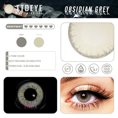 TTDeye Obsidian Grey 1-Day Color Lens | 10 Pcs