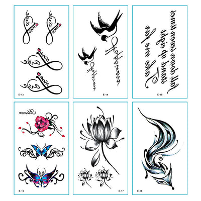 TTDeye Flourish 30 Piece Tattoo Stickers
