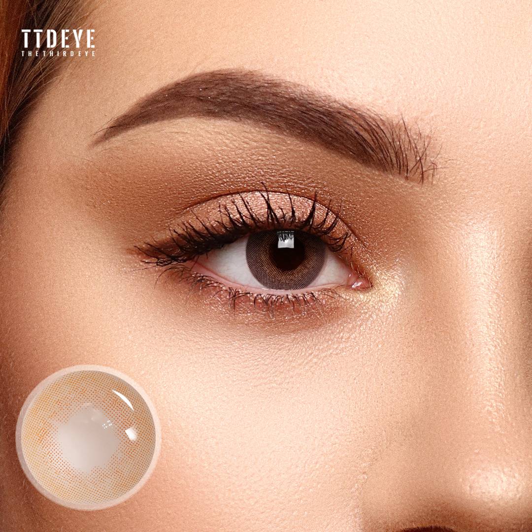 TTDeye Amber Brown Colored Contact Lenses
