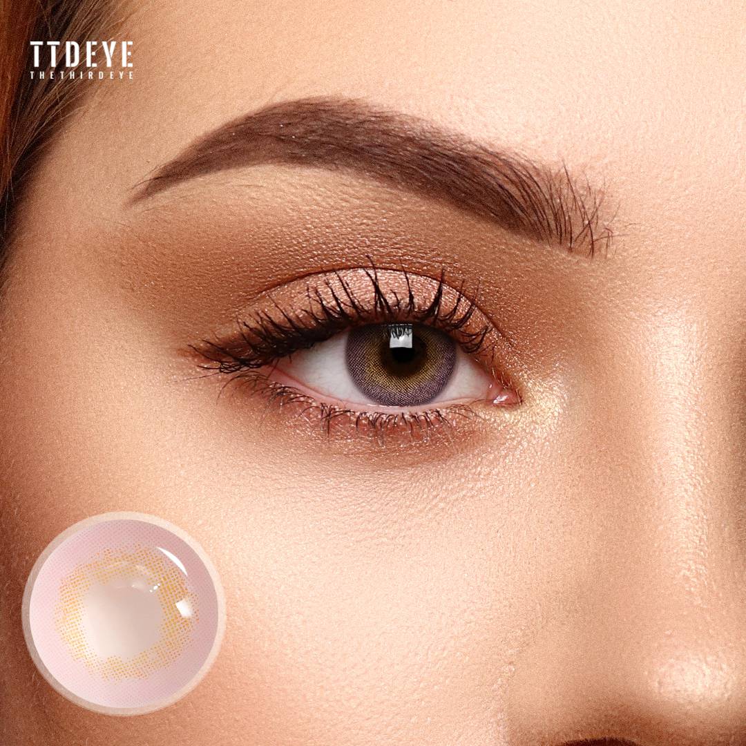 TTDeye Amber Pink Colored Contact Lenses