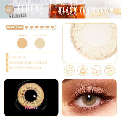 TTDeye Black Tea Brown 1-Day Color Lens | 20 Pcs