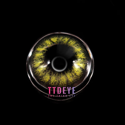 TTDeye Crystal Ball Yellow-Green Colored Contact Lenses