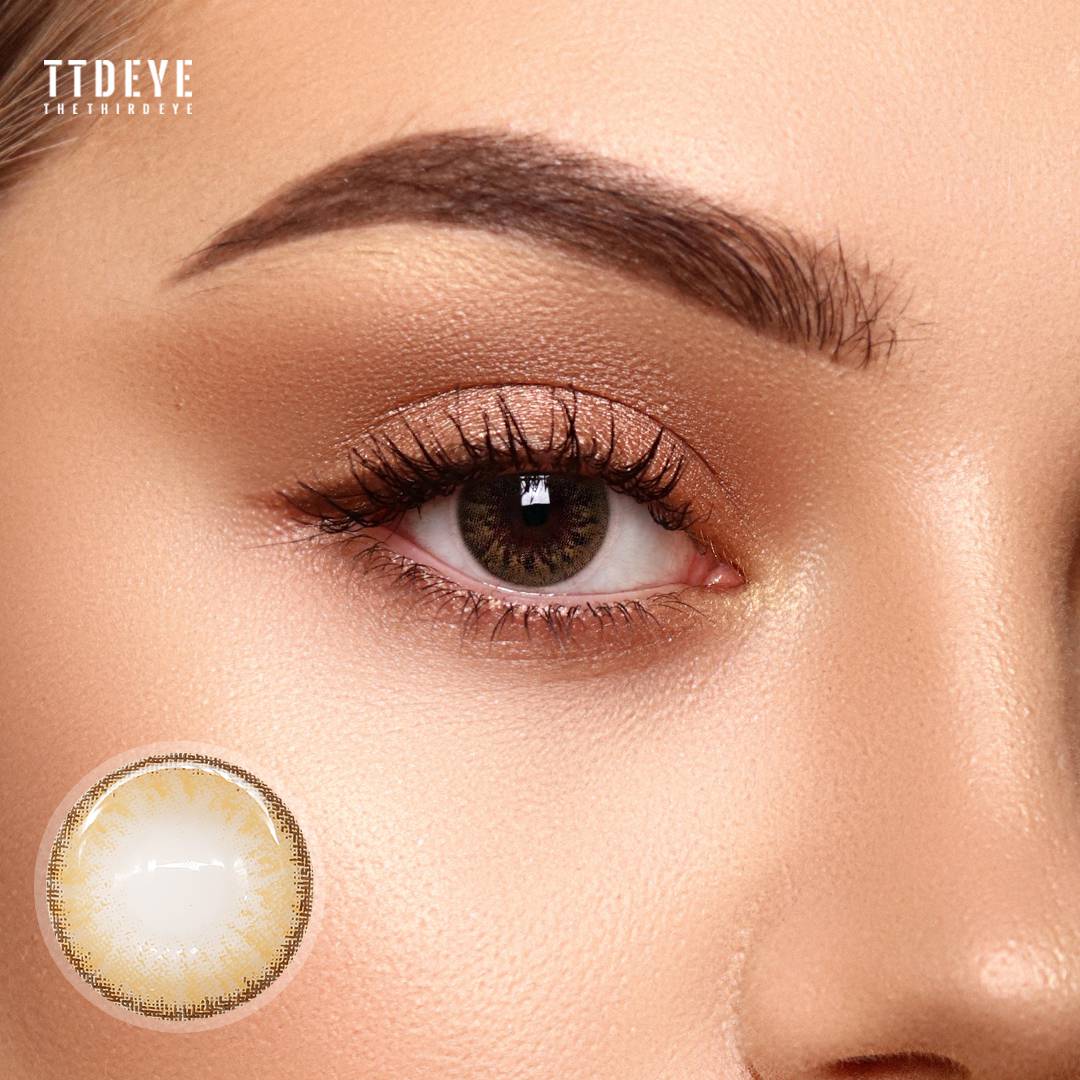 TTDeye Crystal Ball Caramel Brown Colored Contact Lenses