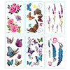 TTDeye Flower & Butterfly 30 Piece Tattoo Stickers