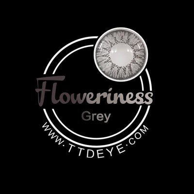 TTDeye Floweriness Grey Colored Contact Lenses