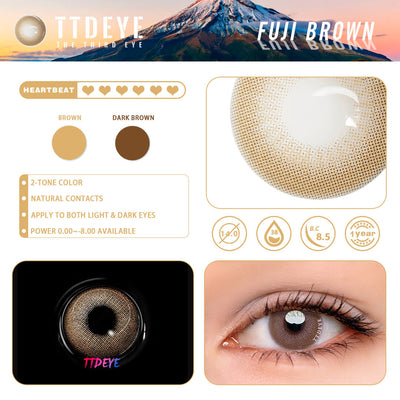TTDeye Fuji Brown Colored Contact Lenses