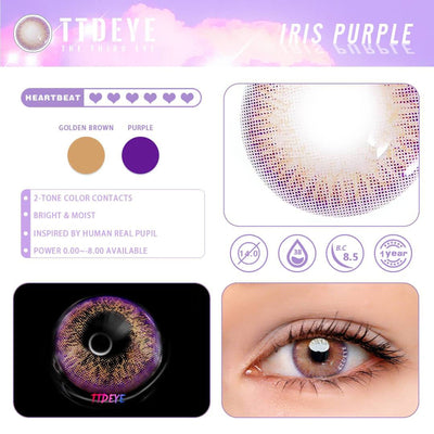 TTDeye Iris Purple Colored Contact Lenses