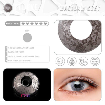 TTDeye Macadam Grey Colored Contact Lenses