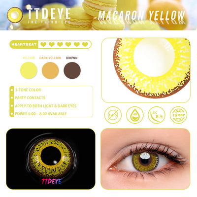 TTDeye Macaron Yellow Colored Contact Lenses