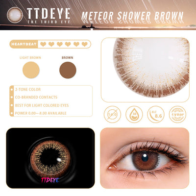 REAL x TTDeye Meteor Shower Brown Colored Contact Lenses