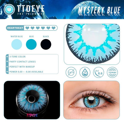 TTDeye Mystery Blue Colored Contact Lenses