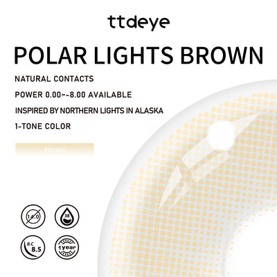TTDeye Polar Lights Brown Colored Contact Lenses