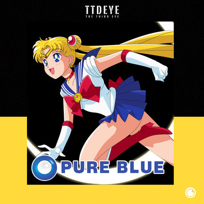 TTDeye Pure Blue Colored Contact Lenses