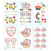 TTDeye Rainbow Neon 30 Piece Tattoo Stickers