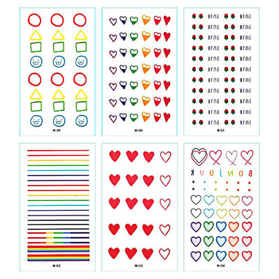 TTDeye Rainbow Rain 30 Piece Tattoo Stickers