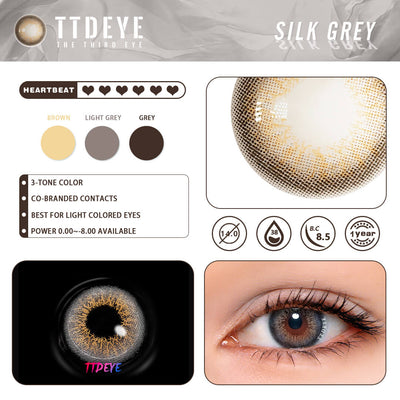 REAL x TTDeye Silk Grey Colored Contact Lenses