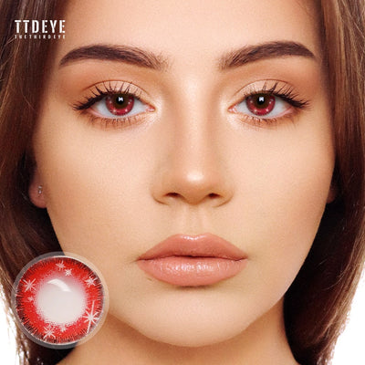TTDeye Sparkler Red Colored Contact Lenses