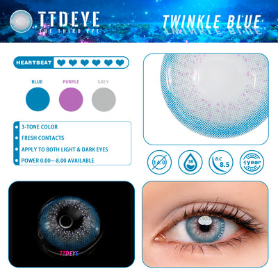 TTDeye Twinkle Blue Colored Contact Lenses