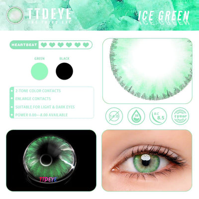TTDeye Ice Green Colored Contact Lenses