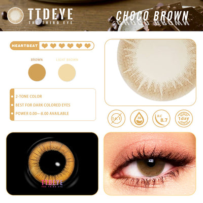 TTDeye Choco Brown 1-Day Color Lens | 20 Pcs