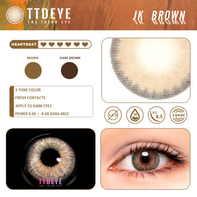 TTDeye JK Brown Colored Contact Lenses
