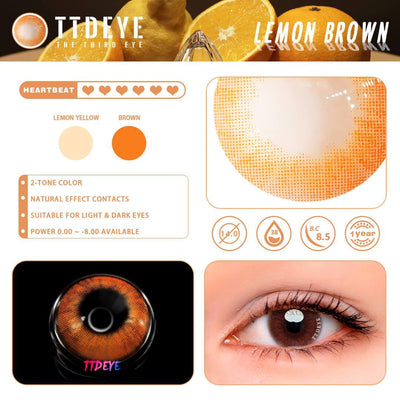 TTDeye Lemon Brown Colored Contact Lenses