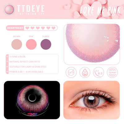 TTDeye Love Me Pink Colored Contact Lenses