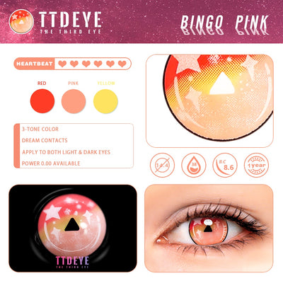 TTDeye Bingo Pink Colored Contact Lenses