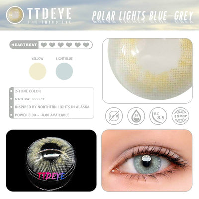 TTDeye Polar Lights Blue-Grey Colored Contact Lenses