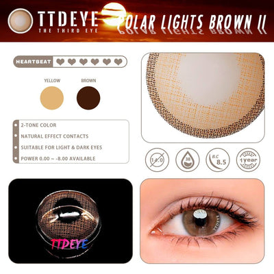 TTDeye Polar Lights Brown II Colored Contact Lenses