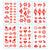 TTDeye Red Lotus 30 Piece Tattoo Stickers
