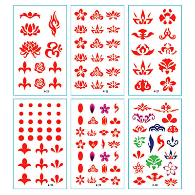 TTDeye Red Lotus 30 Piece Tattoo Stickers