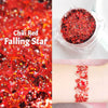 TTDeye Chili Red Falling Star Glitter Gel