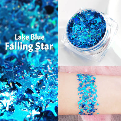 TTDeye Lake Blue Falling Star Glitter Gel