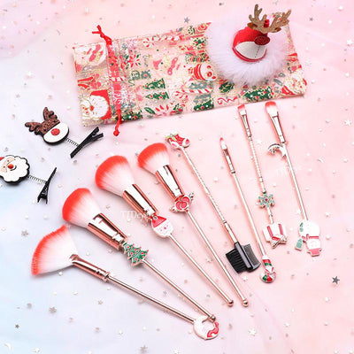 Christmas Makeup Brushes Set