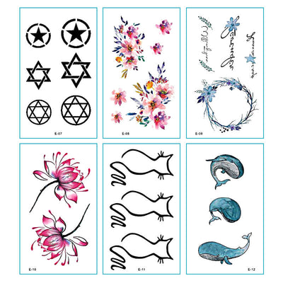 TTDeye Flourish 30 Piece Tattoo Stickers