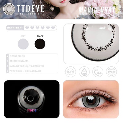 TTDeye Magic Grey Colored Contact Lenses