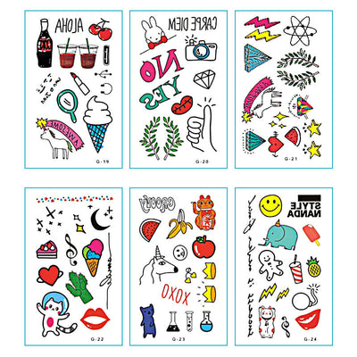 TTDeye Little Happiness 30 Piece Tattoo Stickers