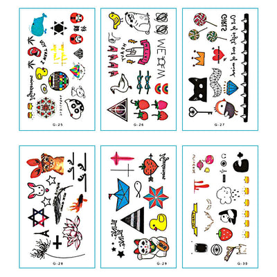 TTDeye Little Happiness 30 Piece Tattoo Stickers