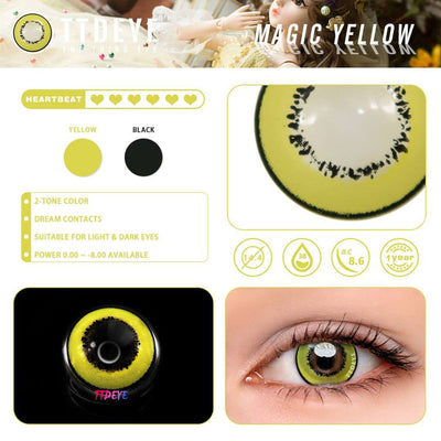 TTDeye Magic Yellow Colored Contact Lenses