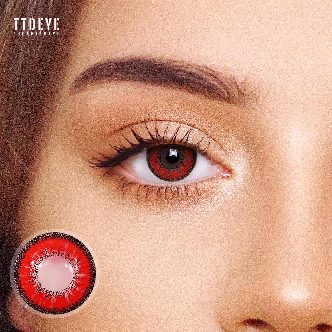 TTDeye Akashi Seijuro Red Colored Contact Lenses