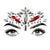 Clover Red Rhinestone Crystal Face Jewels