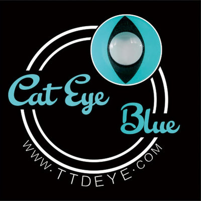 TTDeye Cat Eye Blue Colored Contact Lenses