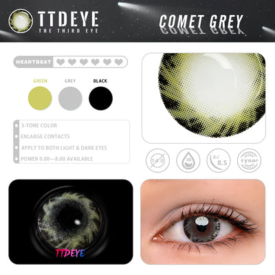 TTDeye Comet Grey Colored Contact Lenses