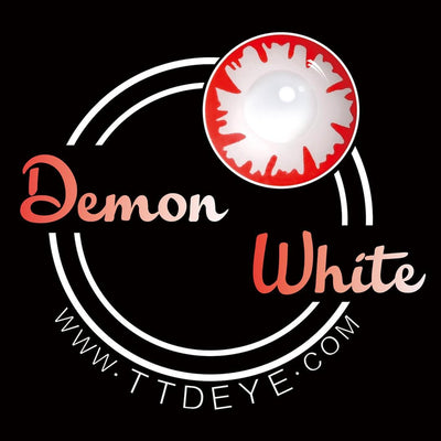 TTDeye Demon White Colored Contact Lenses