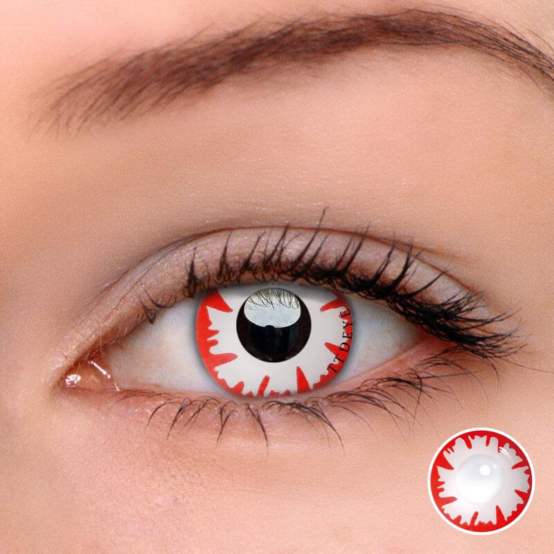 TTDeye Demon White Colored Contact Lenses