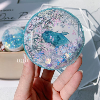 TTDeye Blue Whale Flowing Sand Lens Case