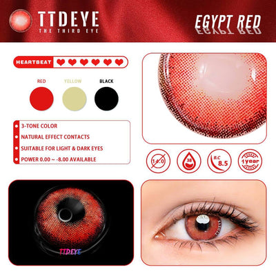 TTDeye Egypt Red Colored Contact Lenses